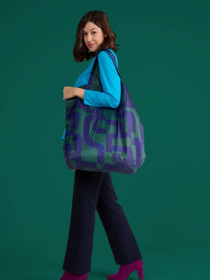 GREEN CALIGRAPHY TOTI BAG PACK X3 for wholesale by MADE IN SENS