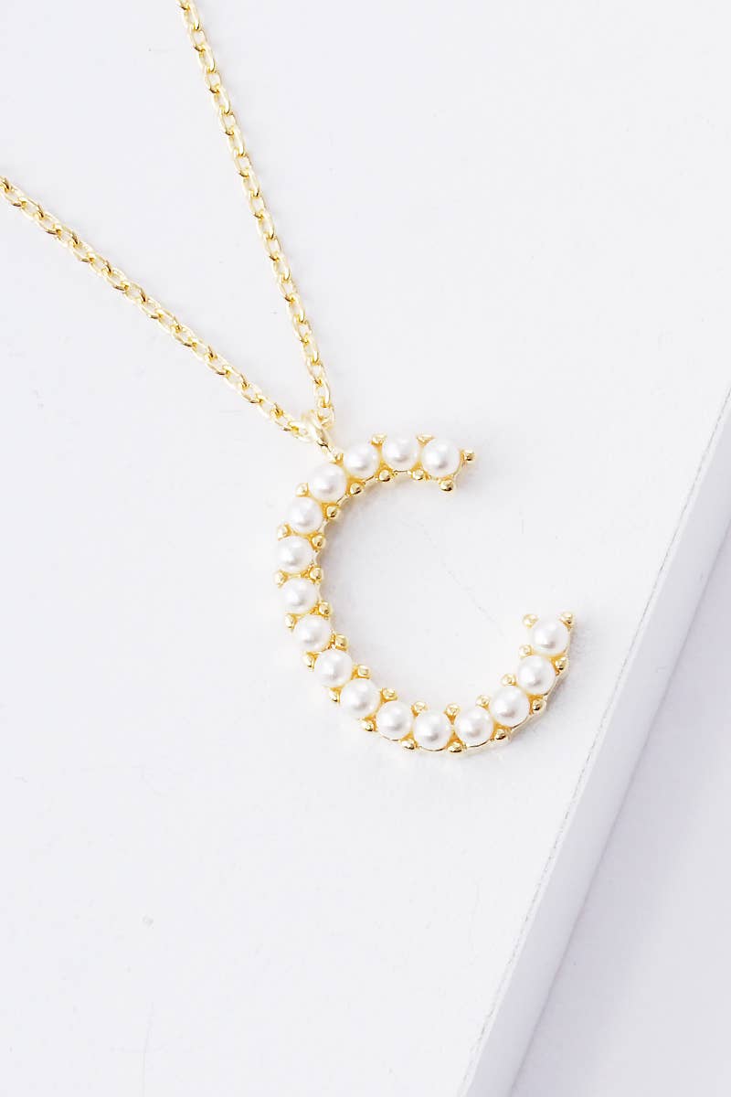 OHBOOBA DESIGN - Vente Colliers à pendentif - Collier initial en perles plaquées or4