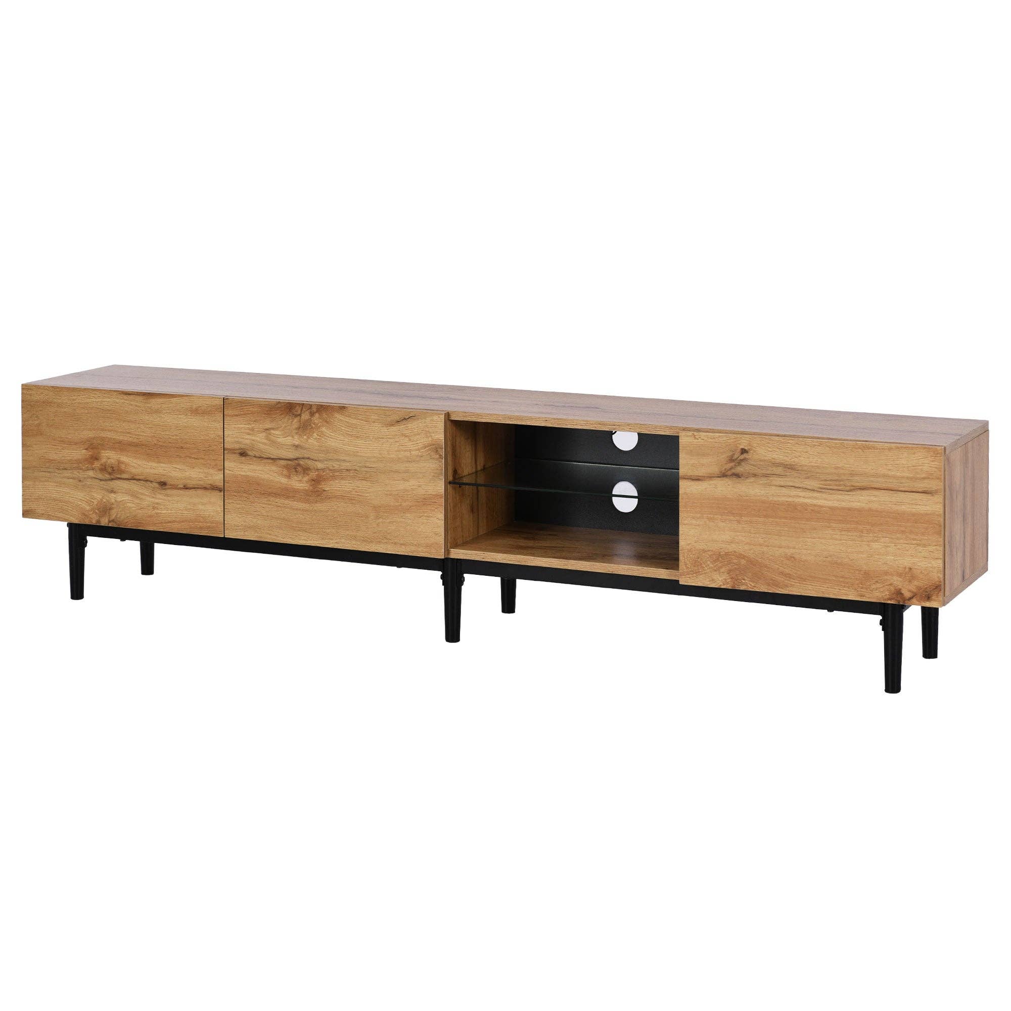 Urban Meuble - Wholesale Console Table - Modern wood grain effect TV stand with variable LED lights TRIEVAIT18