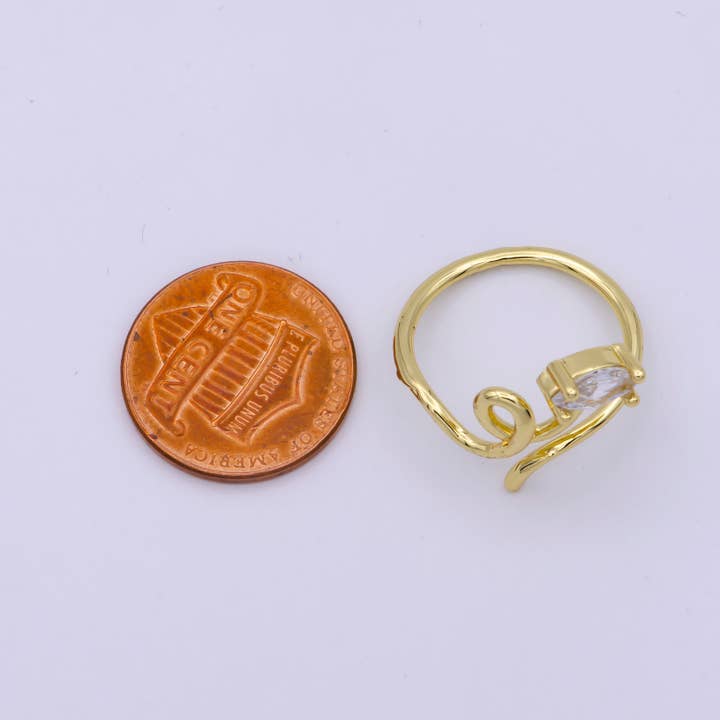 Aim Eternal - Vente Solitaire - Bagues en forme de serpent en forme de vigne, bijoux fins remplis d'or, bague de fête, idée cadeau3