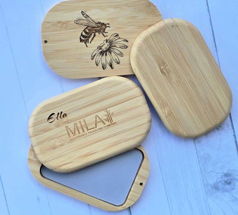 Mila Sustainable Packaging Company - Wholesale Makeup Storage Box - Refillable Bamboo Medium Cosmetic Makeup Palette7