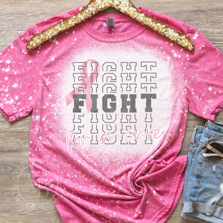 Chemise blanchie contre le cancer Fight for a Cure pour la vente par Sparkle Boutique2U