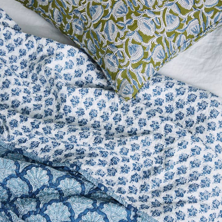 Walter G – wholesale Throw pillow cover – Marbella Moss Azure Pillowcase3