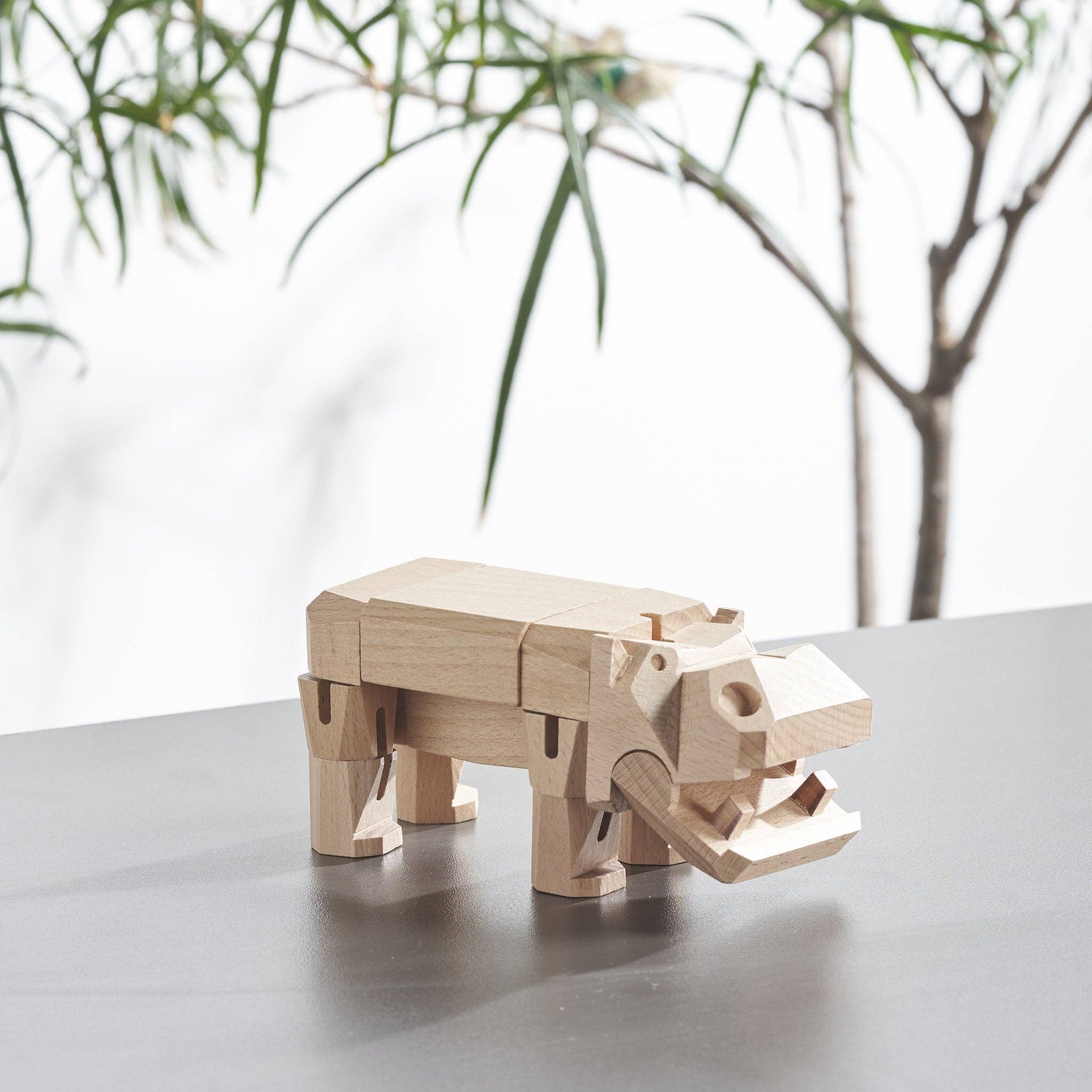 Yoshiaki Ito Design - Wholesale Wood Toy - Kids - Morphits ® Hippo Wooden Toy: Explore the Wild with Poseable11