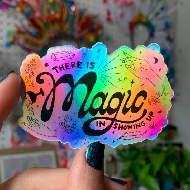 Autocollant Magic in Showing Up pour la vente par Good Letters Design