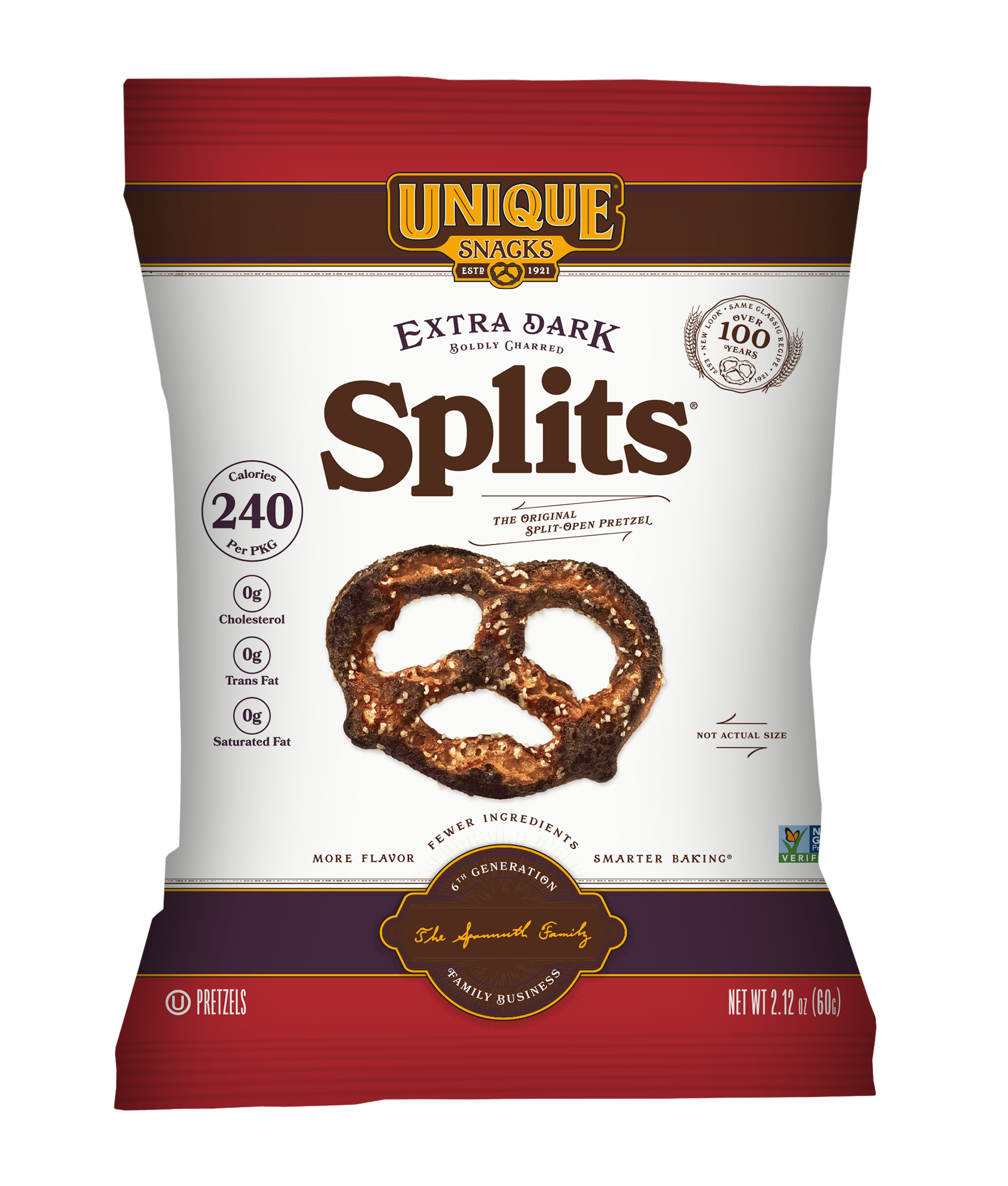 Unique Snacks - Wholesale Pretzels - 24 - 11oz Extra Dark Splits2