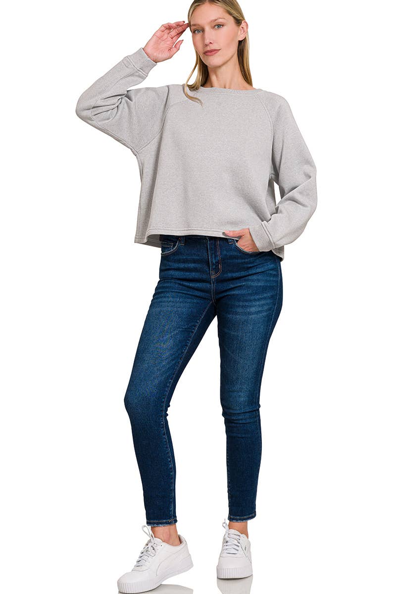 42POPS - Vente Sweat-shirt – femme - Sweat-shirt basique raccourci11