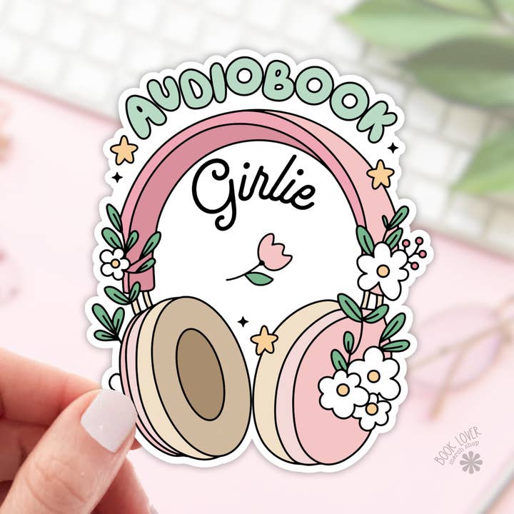 Audiobook Girlie Stickers / Bookish Stickers / Book Lover for wholesale by Book Lover Merch Shop