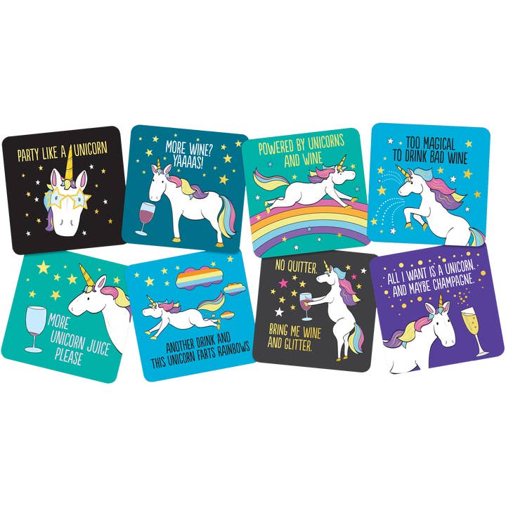 Peter Pauper Press - Wholesale Coasters - Unicorn Coasters (Set of 8)
