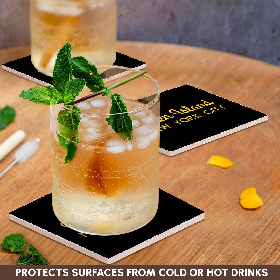 3dRose - Wholesale Coasters - 3dRose, Staten Island, New York City borough. Patriot home town gift, charm, Coaster2