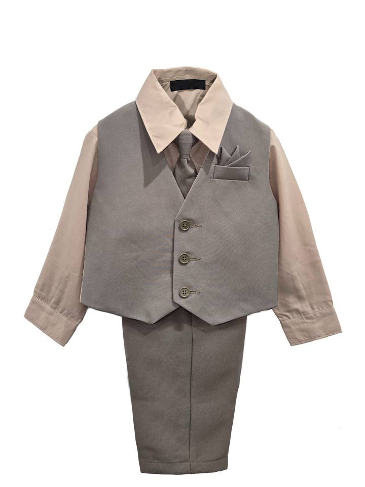 b-one inc - Wholesale Suit Set - Kids - Boys' Vest Suit Set, 5-Piece, Many Colors, Sizes 2T-142