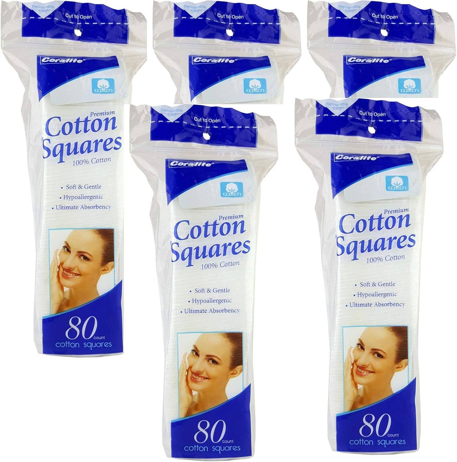 Innovarix - Wholesale Cotton Pad - Coralite Premium Cotton Squares – 100% Cotton – 80 Count1