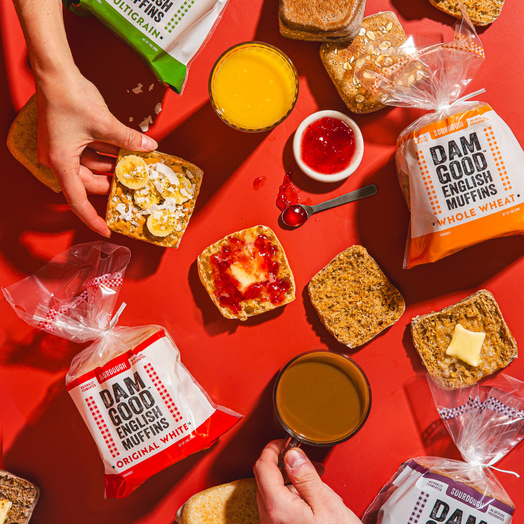 Dam Good® English Muffins - Vente Pains/tortillas - Muffins anglais au levain, emballage varié1