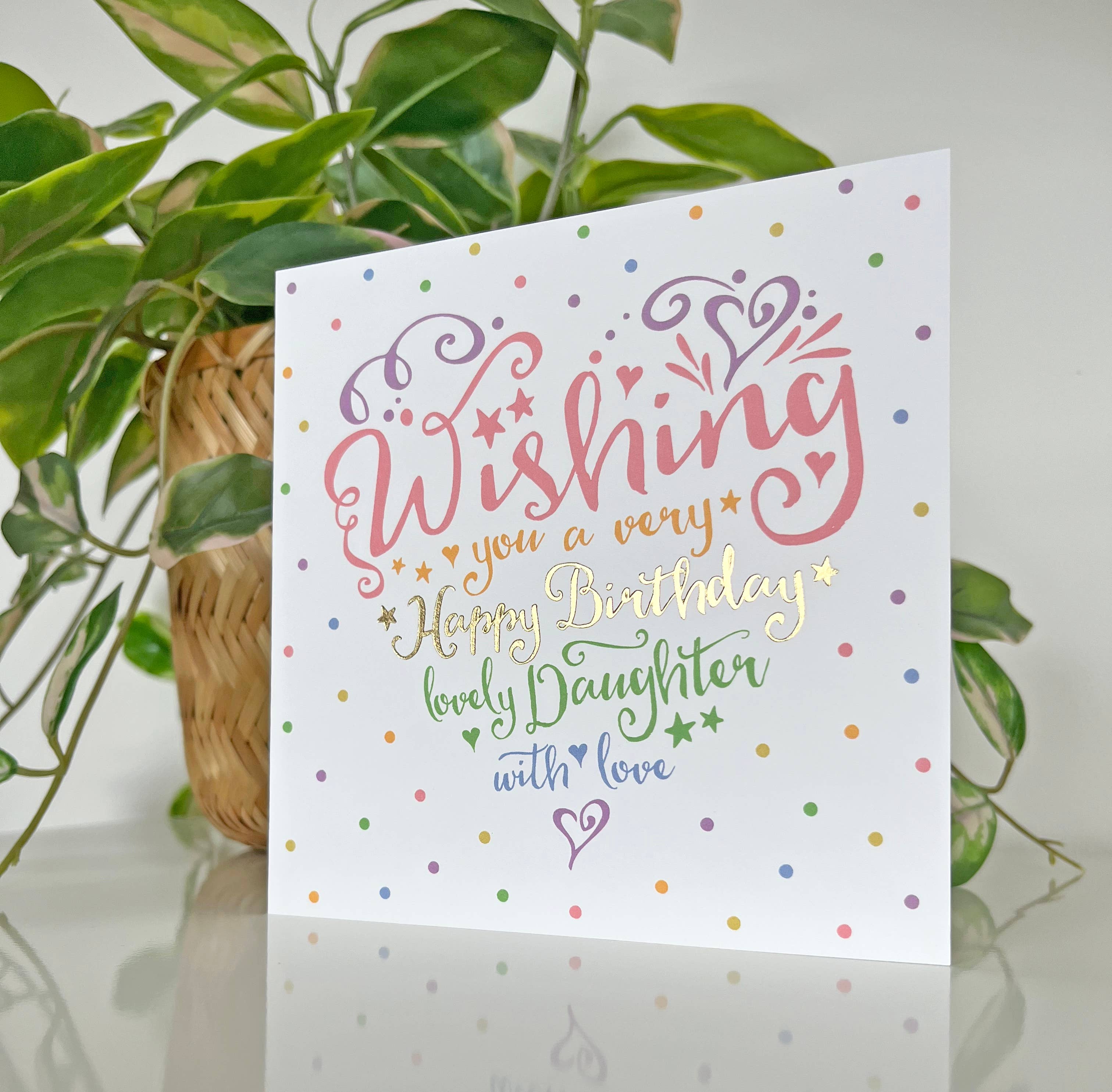 Michelle Fiedler Design - Wholesale Verjaardagskaartje - Hart en ziel Rainbow Daughter1