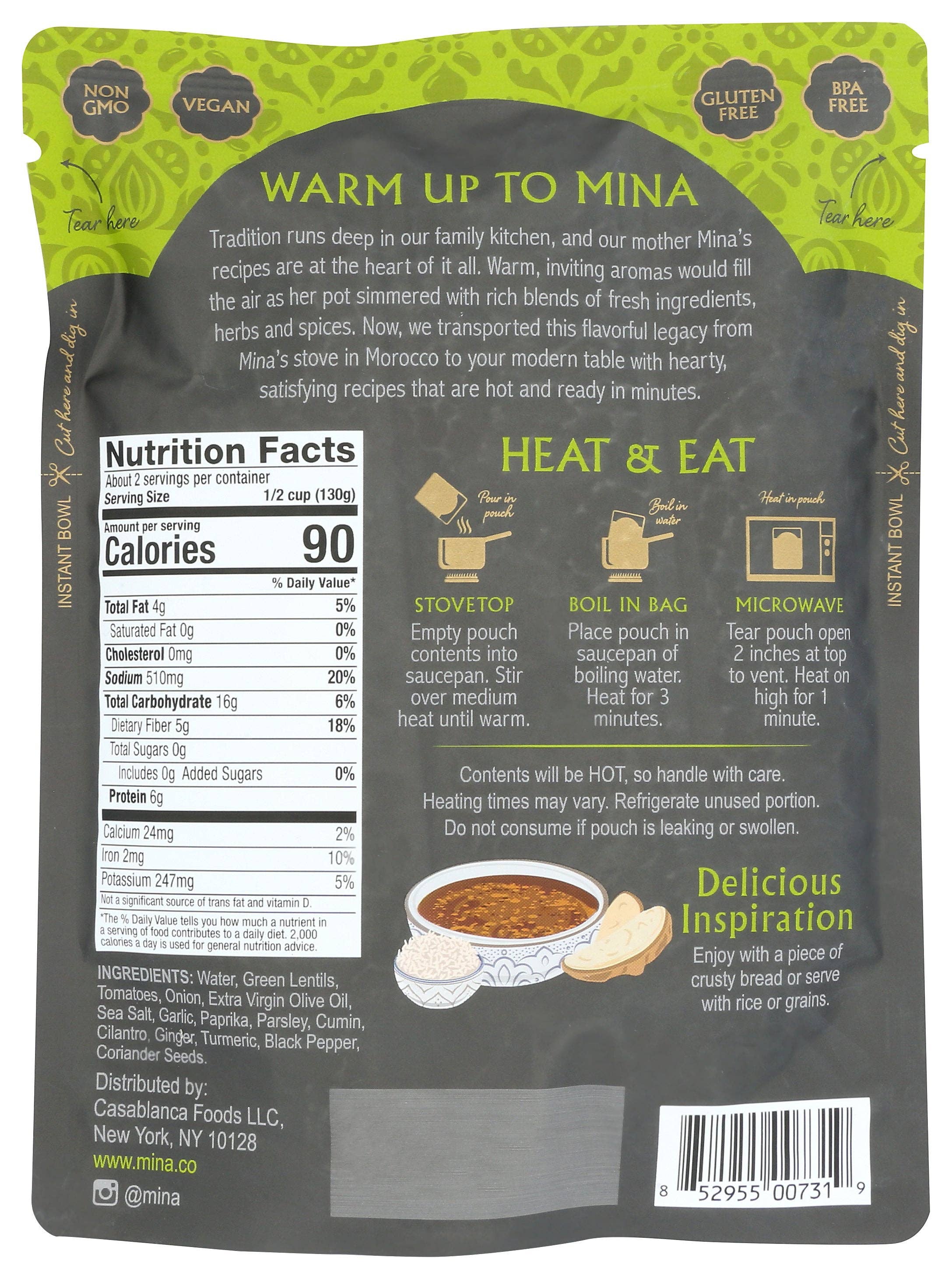 Everyday Supply Co - Wholesale Risotto - Mina Stew Lentil Addis - Case Of 61