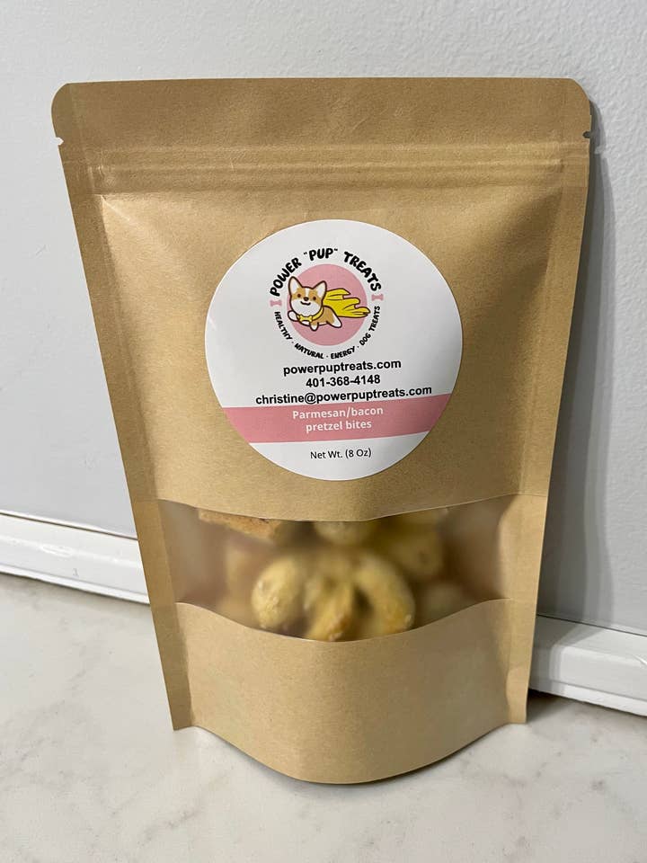 Parmesan/Cheddar Pretzels (4 oz.) for wholesale by Power “Pup” Treats
