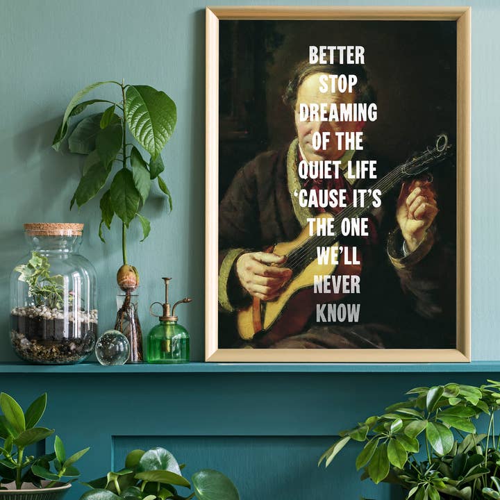 Ink & Drop – wholesale Art print – Town called Malice lyrics altered art quote print