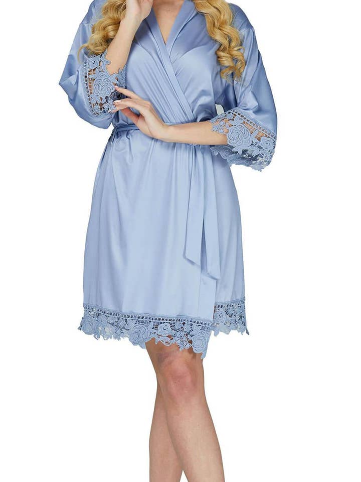 Catherine Robes Dusty blue for wholesale by Taniri