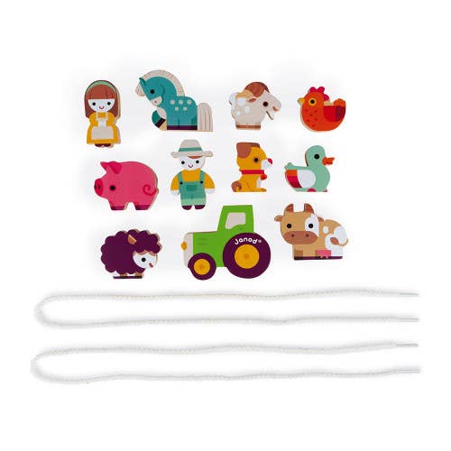 Janod - Wholesale Wood Toy - Kids - Stringable Farm - Themed Beads3