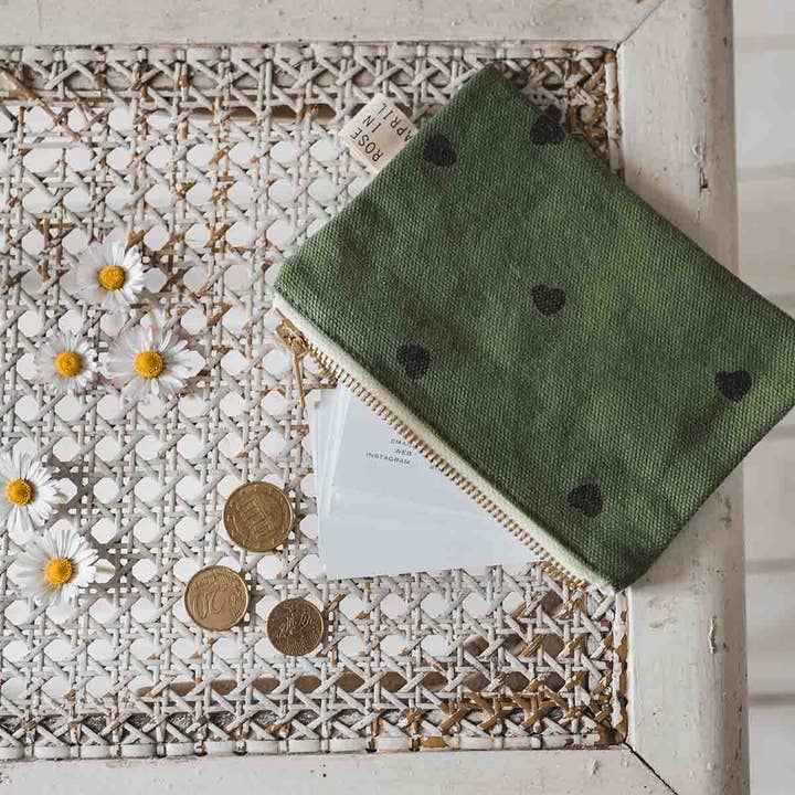 Rose in April - Vendita all'ingrosso Portamonete - Donna - Portamonete Marie con Cuori, colore kaki2