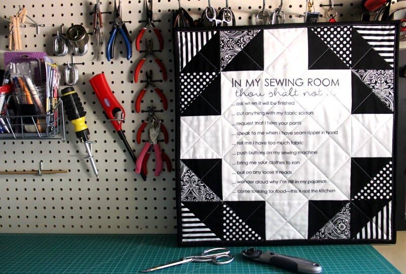 Staci W Creative LLC - Wholesale Craft Supplies - Sewing Room Rules Fabric Panel9