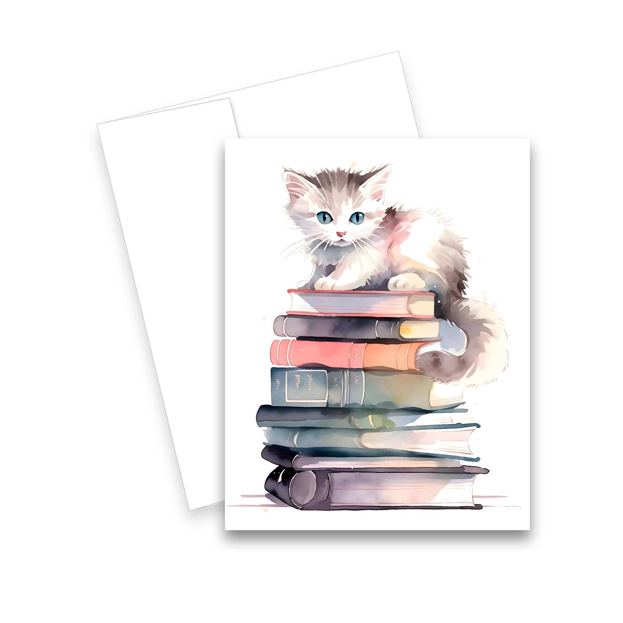 Aria Rae - Wholesale Stationery/Notecard Set - Assorted Cute Kitten Greeting Cards, Set of 6 - Notecard Set2