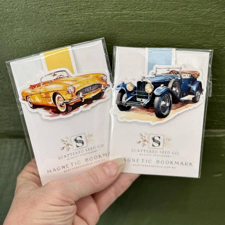 Marque-pages magnétiques Voitures classiques vintage pour la vente par Scattered Seed Co