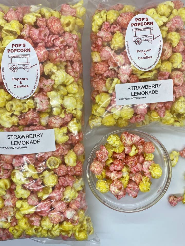 Strawberry Lemonade for wholesale by Pop's Popcorn
