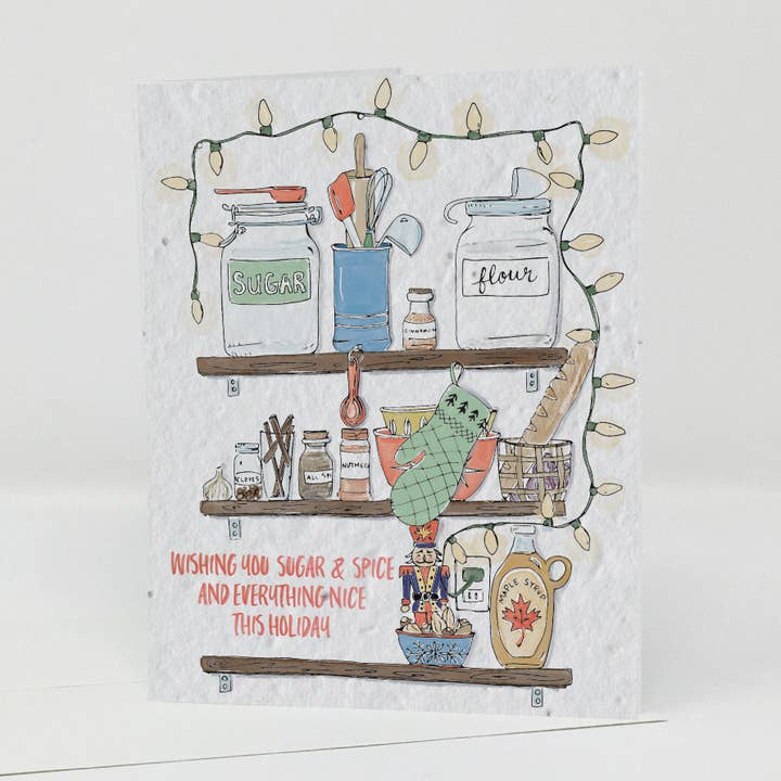 PANTRY zero-waste plantable card for wholesale by Jill+Jack Paper