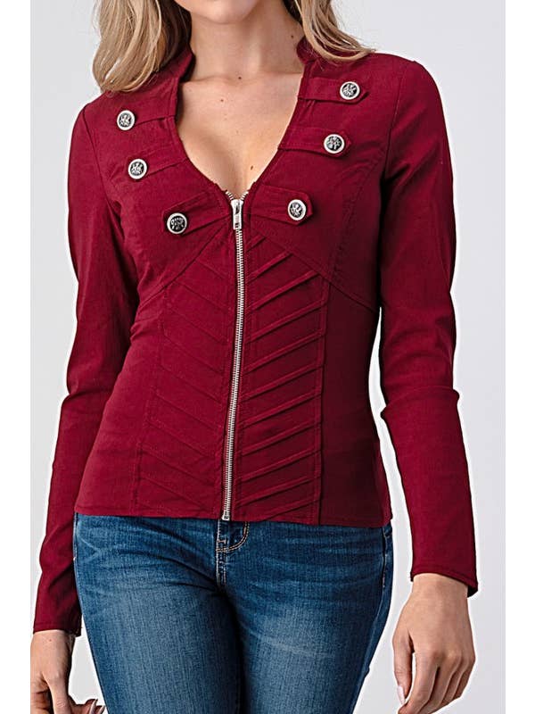 Lydia USA - Vente Veste – femme - Veste militaire à boutons