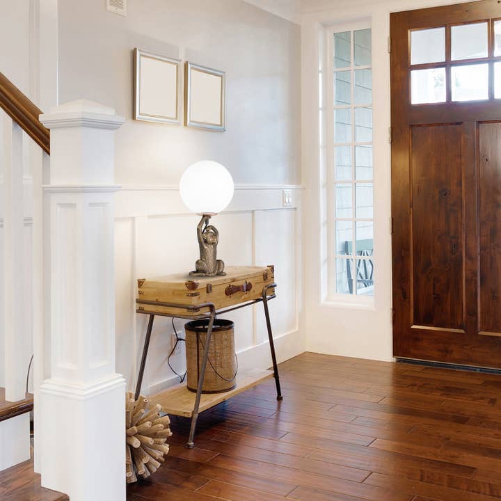 River of Goods - Wholesale Accent/Desk Lamp - 17"H Gold Finish Monkey Table Lamp with Glass Globe Shade4