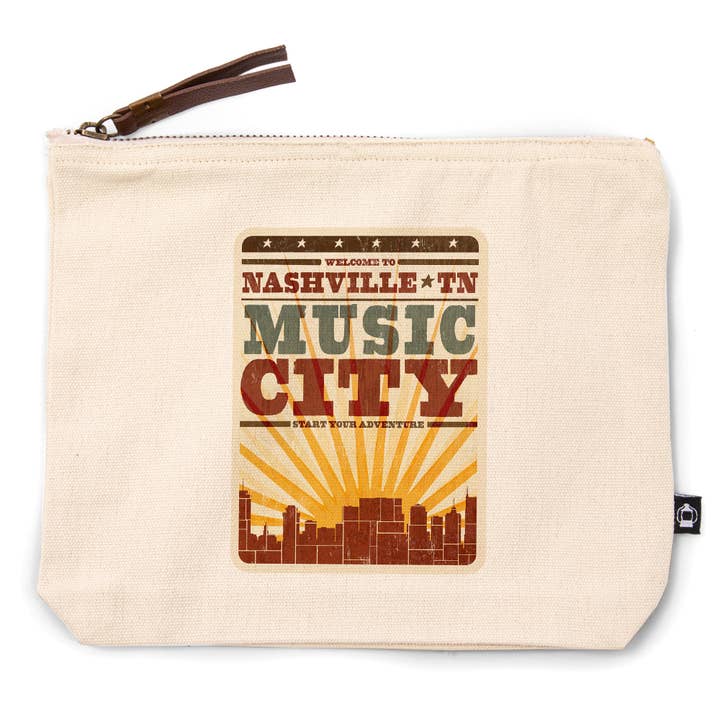 GO BAG POUCH Nashville, Tennessee, City and Sunburst for wholesale by Lantern Press