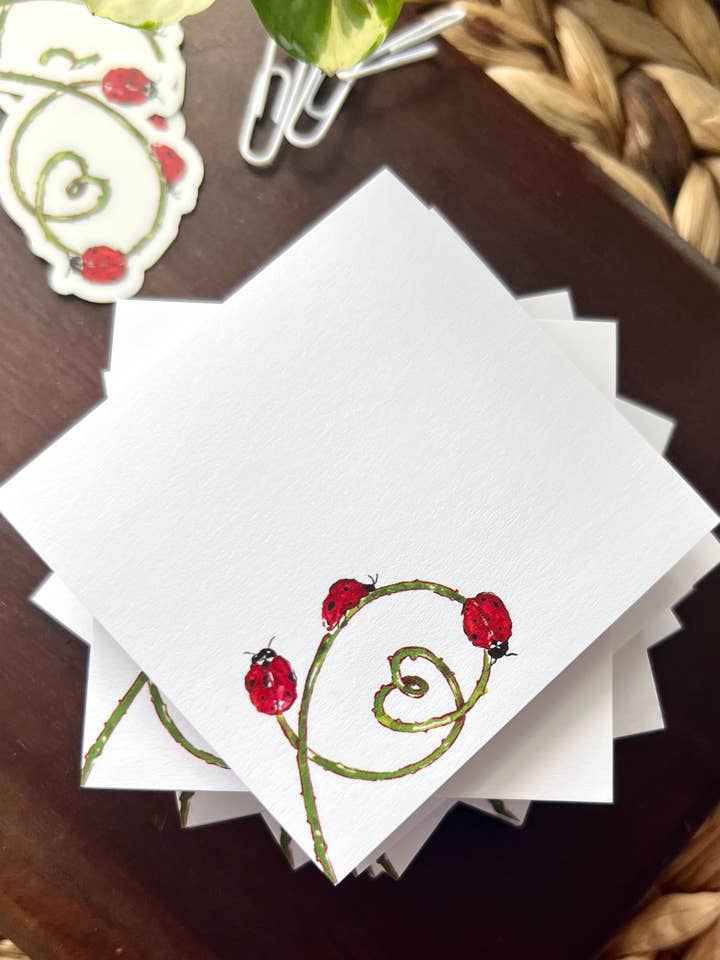 Ladybug Post It | Illustrazioni Carine di Natura Dipinte a Mano per la vendita all'ingrosso da parte di papierwinkel
