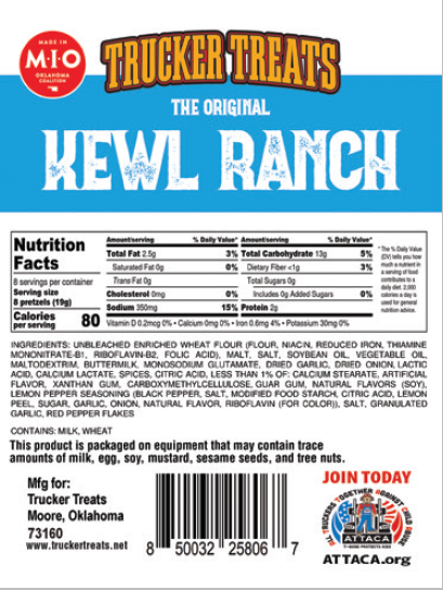 Trucker Treats - Wholesale Pretzels - 5.3oz Kewl Ranch1