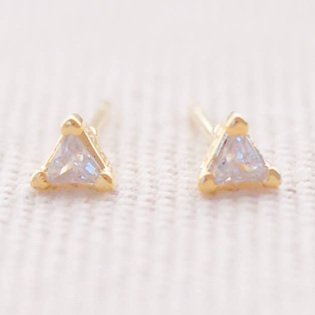 Kleiner Dreieck-Ohrring für den Großhandel von Amethyst and Opal