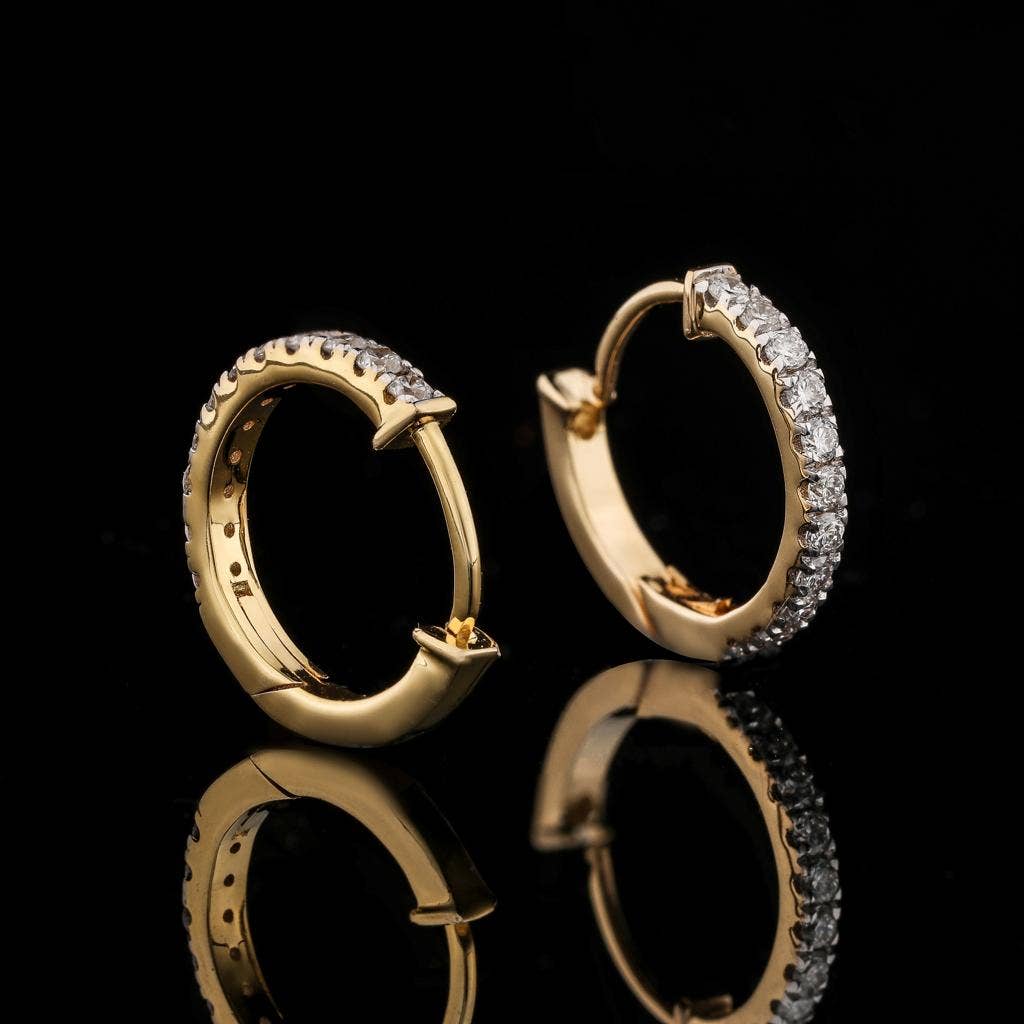 Karia Diamonds - Vente Petits anneaux - Boucles d'oreilles Holly Huggies créoles 10 mm