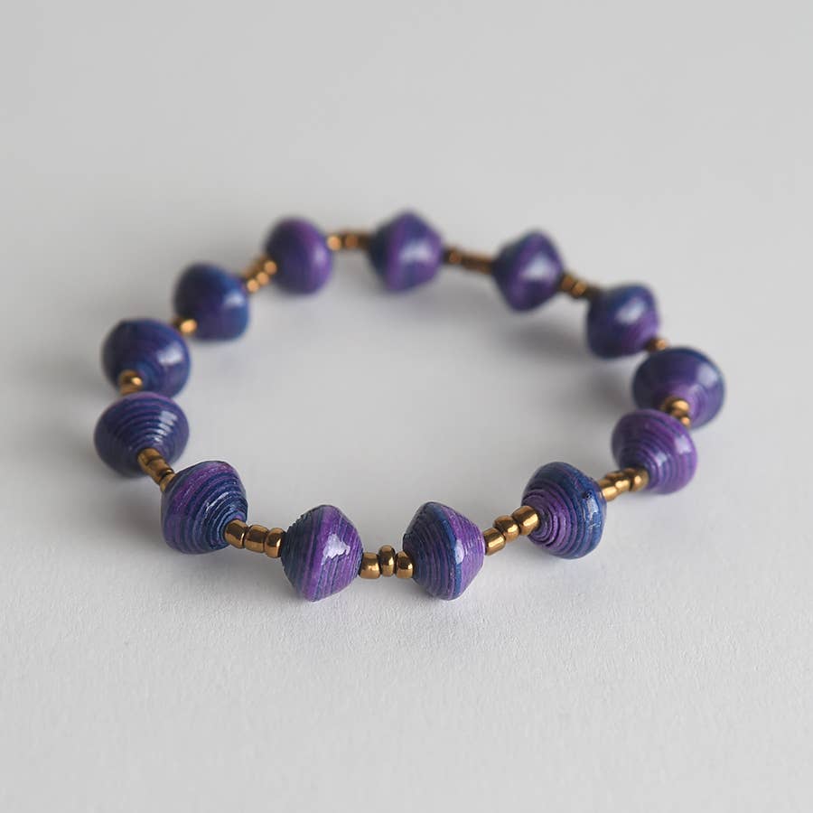 Project Have Hope - Vendita all'ingrosso Bracciale con perline - Bracciale in carta elasticizzata a righe4