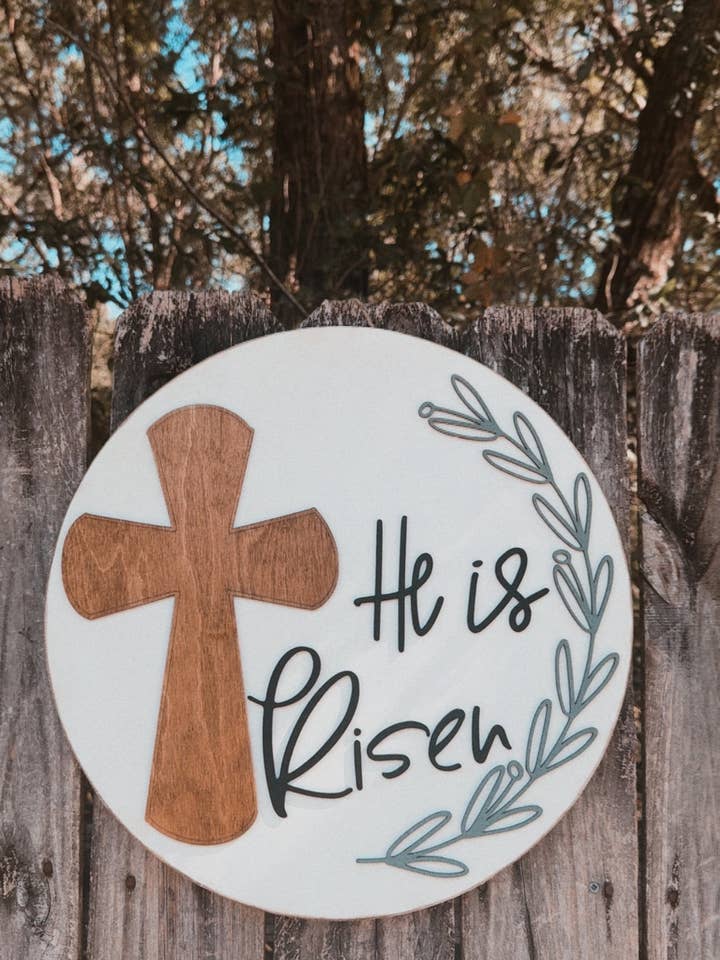 He Is Risen Door Hanger for wholesale by MaeLynn’s