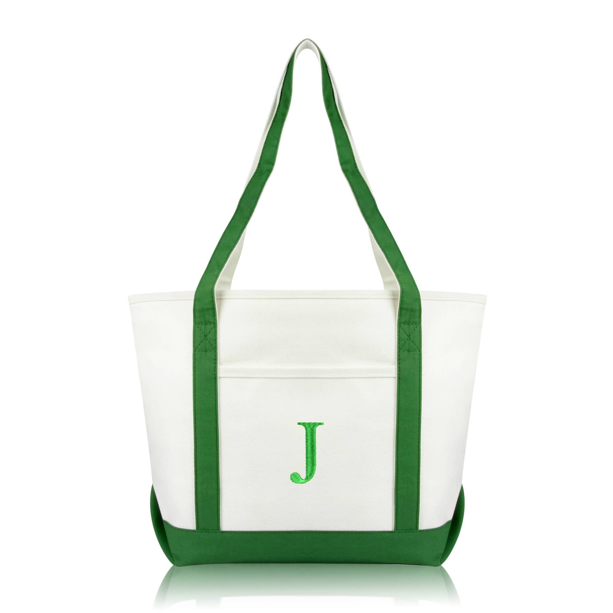 Dalix - Wholesale Tote Bag - Women's - DALIX Medium Personalized Tote Bag Monogram Letter J17