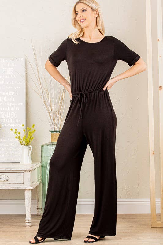 HEIMISH - Wholesale Jumpsuit - Women's - SP1026 SOLID JUMPSUIT WITH KEYHOLE BUTTON BACK3