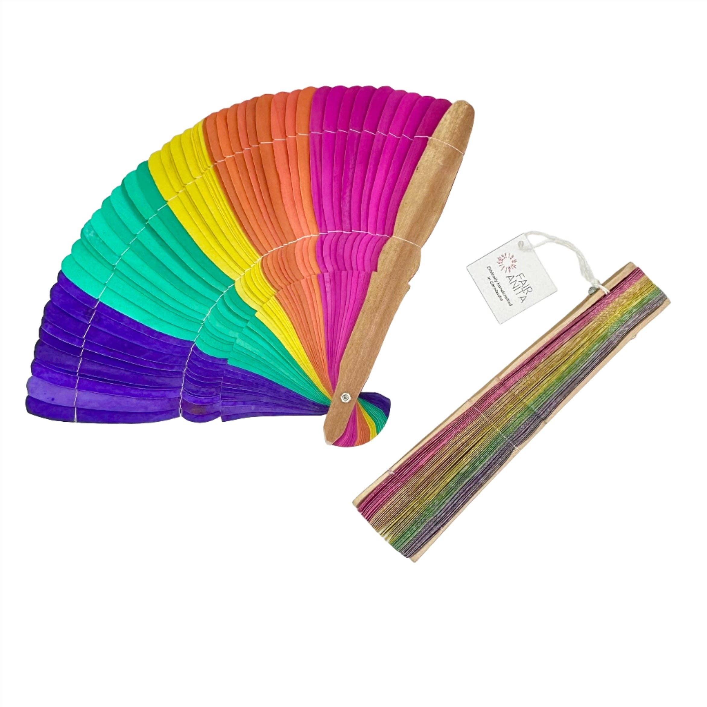 Fair Anita - Wholesale Handheld Folding Fan - Pride Palm Fan1