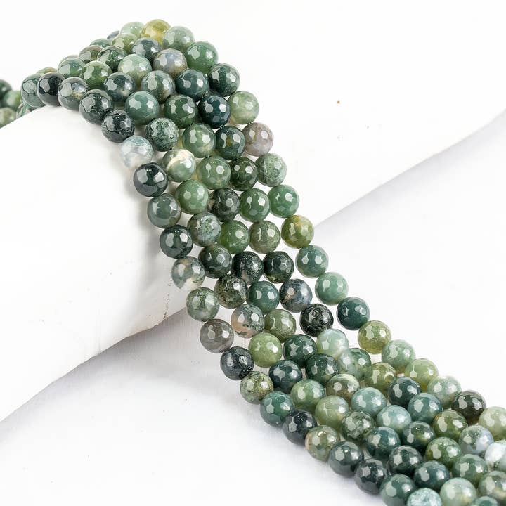 Soothing Crystals Beads - Wholesale Beads - Faceted Beads | Moss Agate | Crystal Beads for Jewelry 7