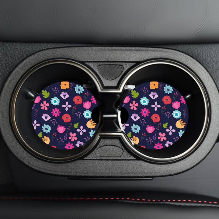 Thirty Three Prints – wholesale Car coaster – unisex – Set of 2 Car Coasters, Car Accessories, Christmas gifts6