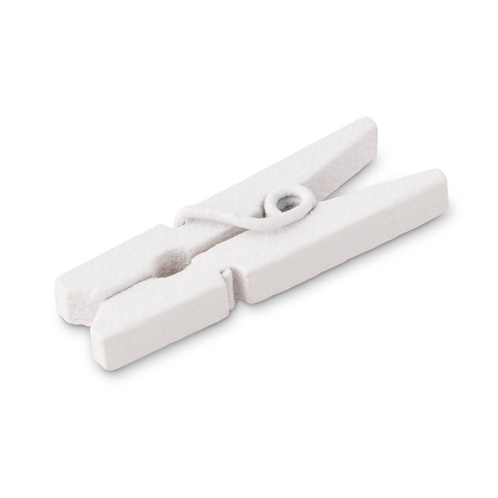 Weddingstar Inc. - Vendita all'ingrosso Attrezzature per lavoretti e fai da te - 24 mini clip in legno bianco0