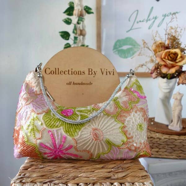 flor de love/amor - valentines day handbag gift for wholesale by Collections By Vivi