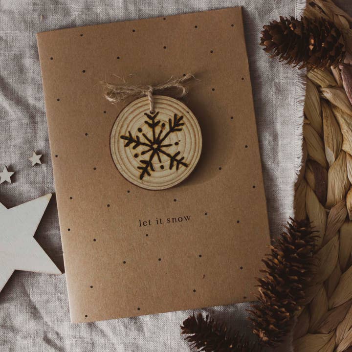 Bobella Co. - Wholesale Christmas card - Christmas Card with Wooden Keepsake Decoration3