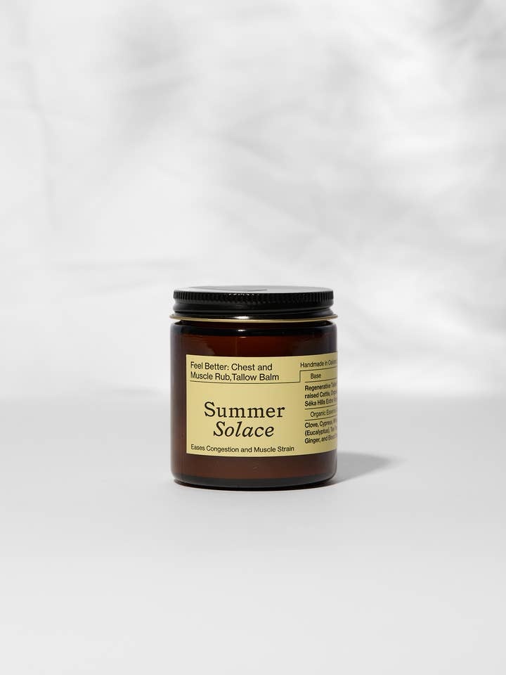 Baume Feel Better™ – Clou de girofle, Cyprès & Curcuma, 113 g pour la vente par SUMMER SOLACE- Regenerative Tallow Beauty