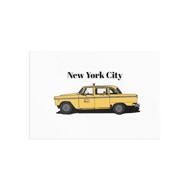 NYC Taxi Postkarte für den Großhandel von Anna B Paints