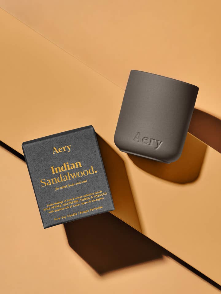 Indian Sandalwood Mini Candle for wholesale by Aery Living