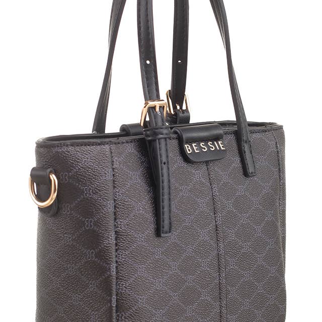 Bessie London – wholesale Tote bag – Women's – BESSIE MONOGRAM BUCKLE TOTE10